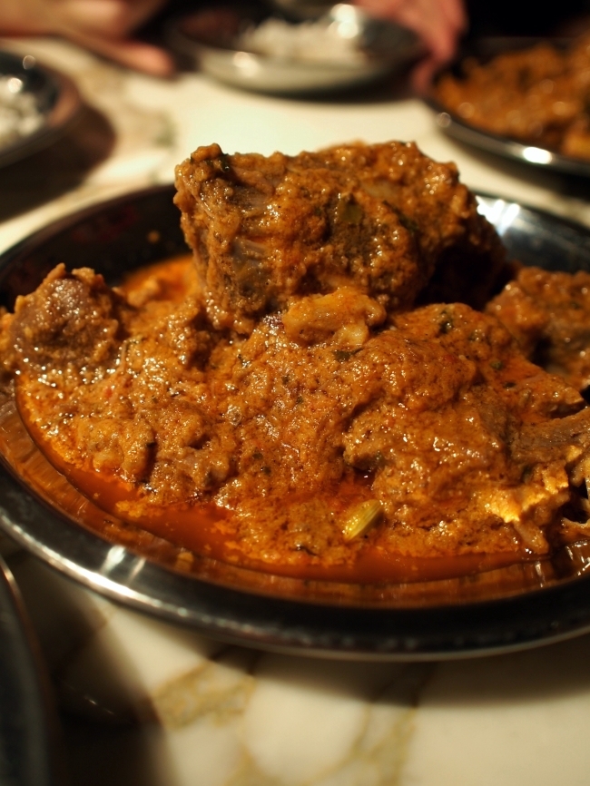 サンバレーホテル ディナー Punjabi Mutton Curry