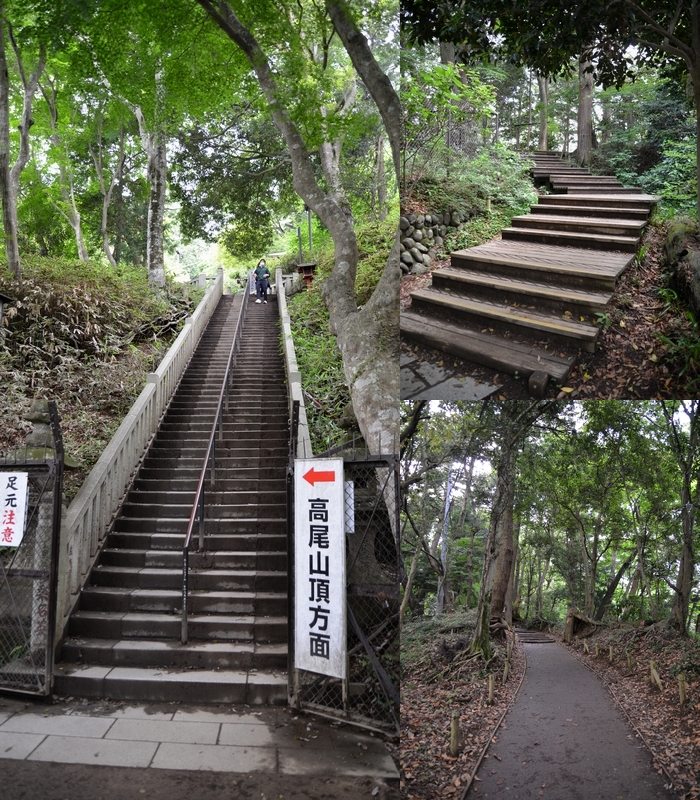 高尾山の山道 階段