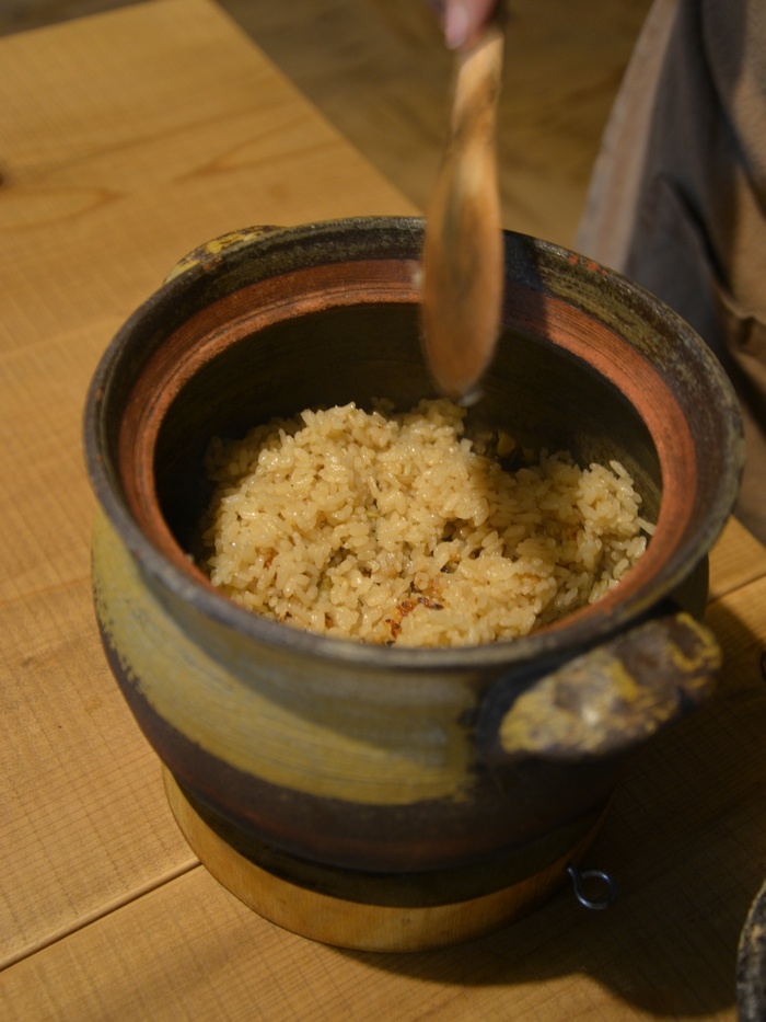 農家民宿フォレスト 夕食 サザエご飯