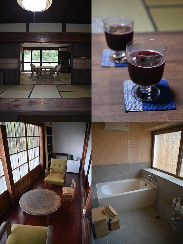農家民宿フォレスト 紫蘇ソーダ 宿内1階 ダイニング 風呂など
