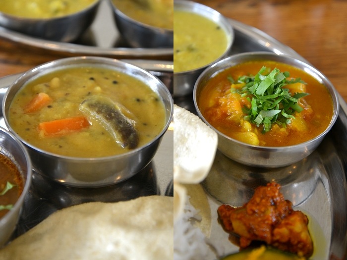 巡るインド 2022/10 ミールス サンバルやプラウンマサラなど