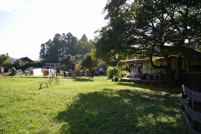 ライステラスカフェ 洗濯物がある風景