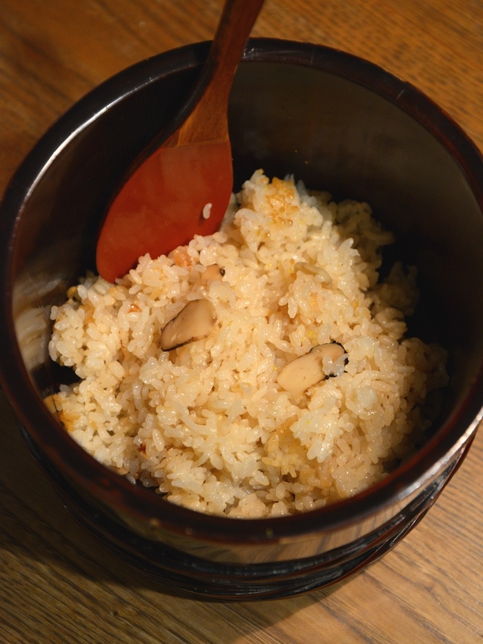 三水館 夕食 松茸ご飯 2022年11月