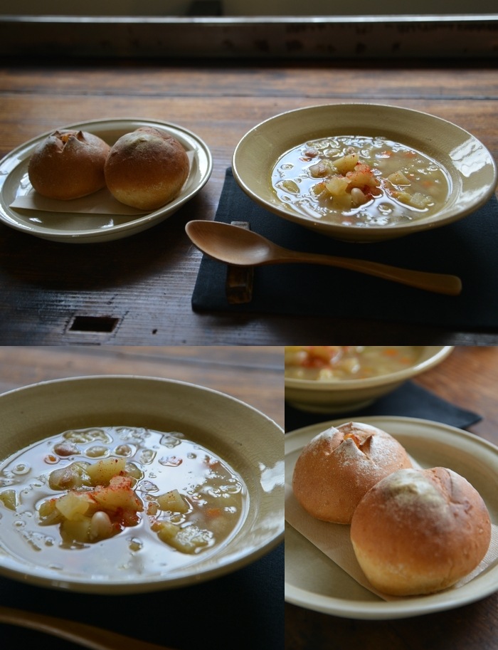 stationery cafe konohi スープとパン